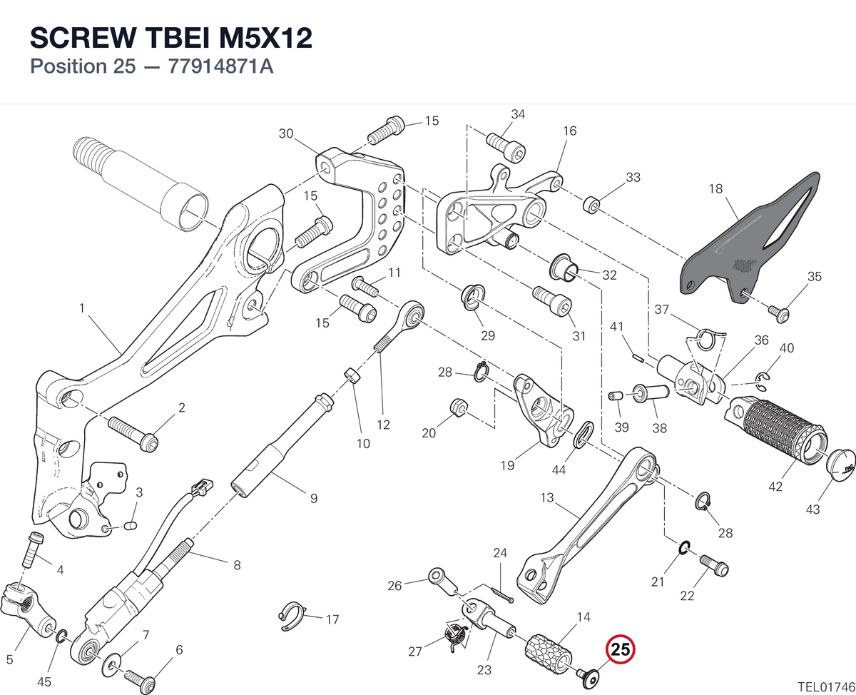 SCREW TBEI M5X12 77914871A diagram position