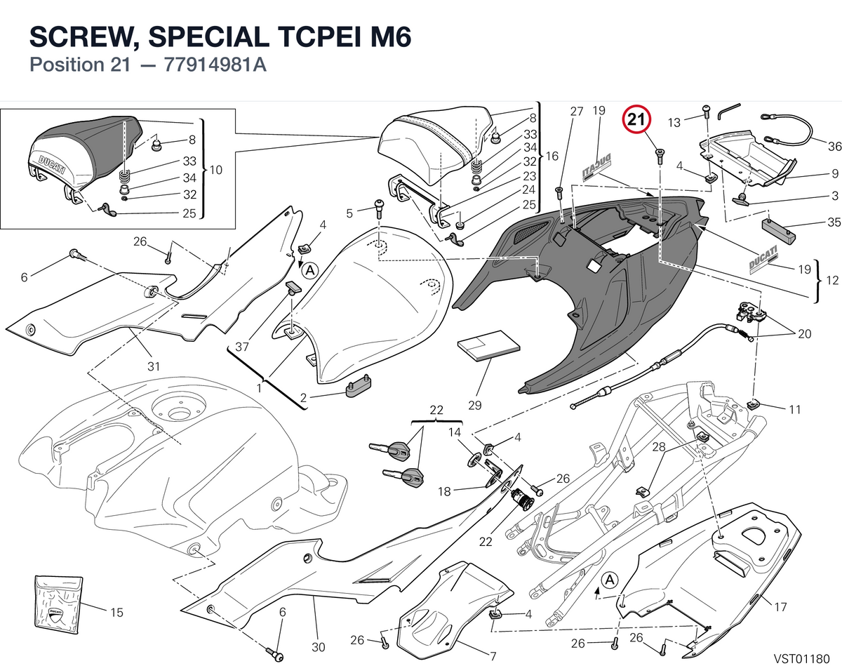 SCREW, SPECIAL TCPEI M6 77914981A diagram position