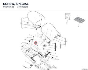 SCREW, SPECIAL 77914982B diagram position
