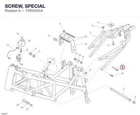 SCREW, SPECIAL 77915121A diagram position