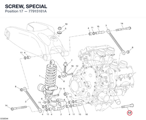 SCREW, SPECIAL 77915161A diagram position