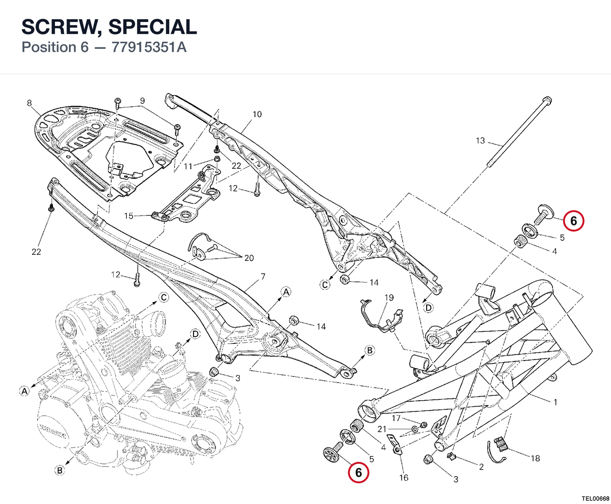 SCREW, SPECIAL 77915351A diagram position