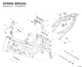 SCREW, SPECIAL 77915431A diagram position