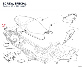 SCREW, SPECIAL 77915661B diagram position