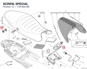 SCREW, SPECIAL 77915661BB diagram position