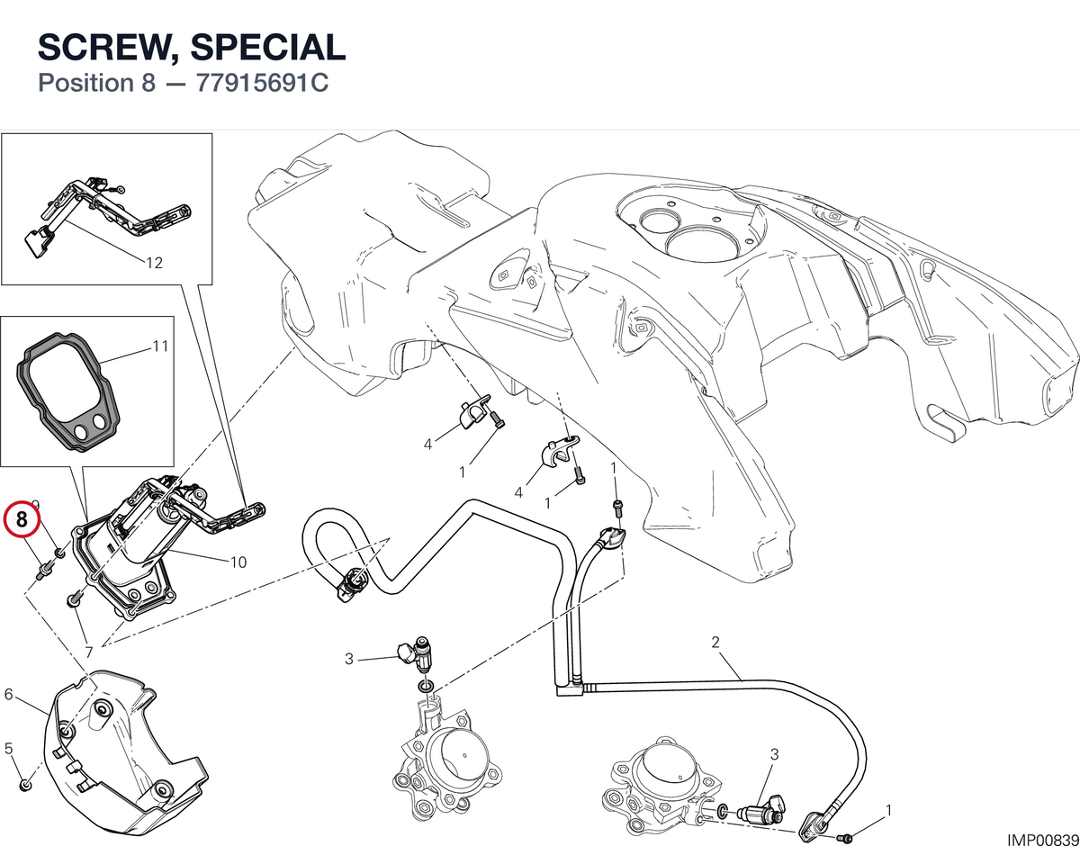 SCREW, SPECIAL 77915691C diagram position
