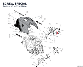 SCREW, SPECIAL 77915911A diagram position