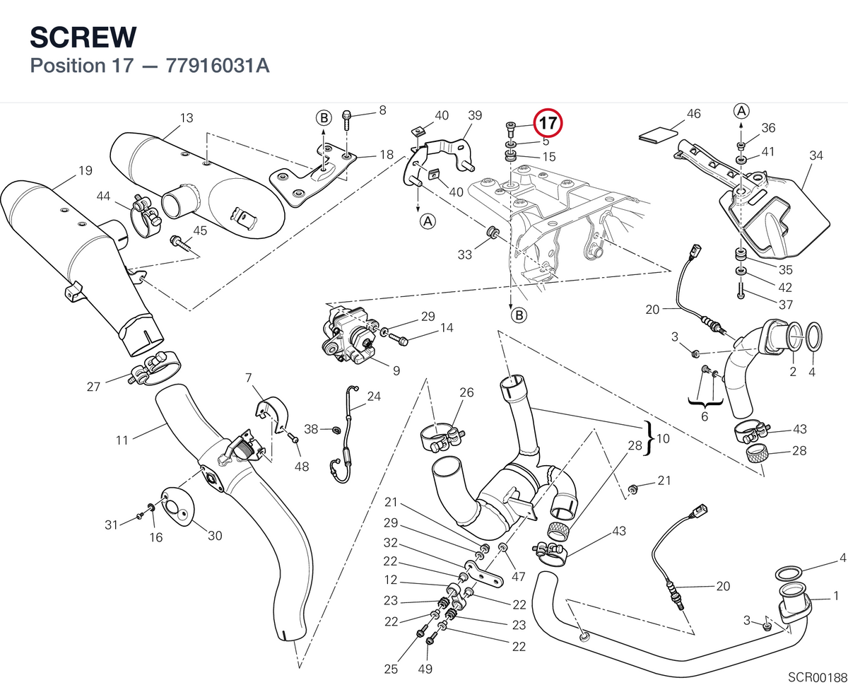 SCREW 77916031A diagram position