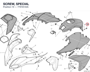 SCREW, SPECIAL 77916143A diagram position