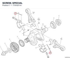 SCREW, SPECIAL 77916211A diagram position