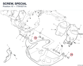 SCREW, SPECIAL 77916371A diagram position