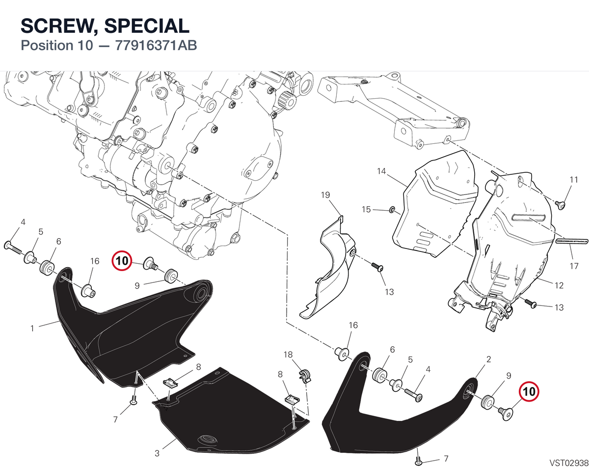 SCREW, SPECIAL 77916371AB diagram position