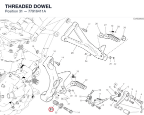 THREADED DOWEL 77916411A diagram position