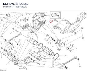 SCREW, SPECIAL 77916422A diagram position