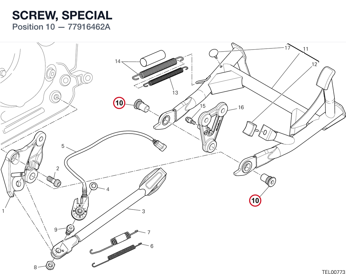 SCREW, SPECIAL 77916462A diagram position