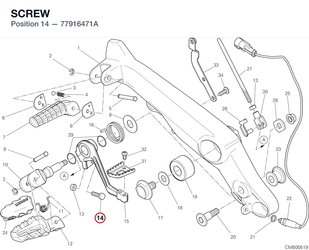 SCREW 77916471A diagram position