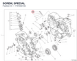 SCREW, SPECIAL 77916501AE diagram position