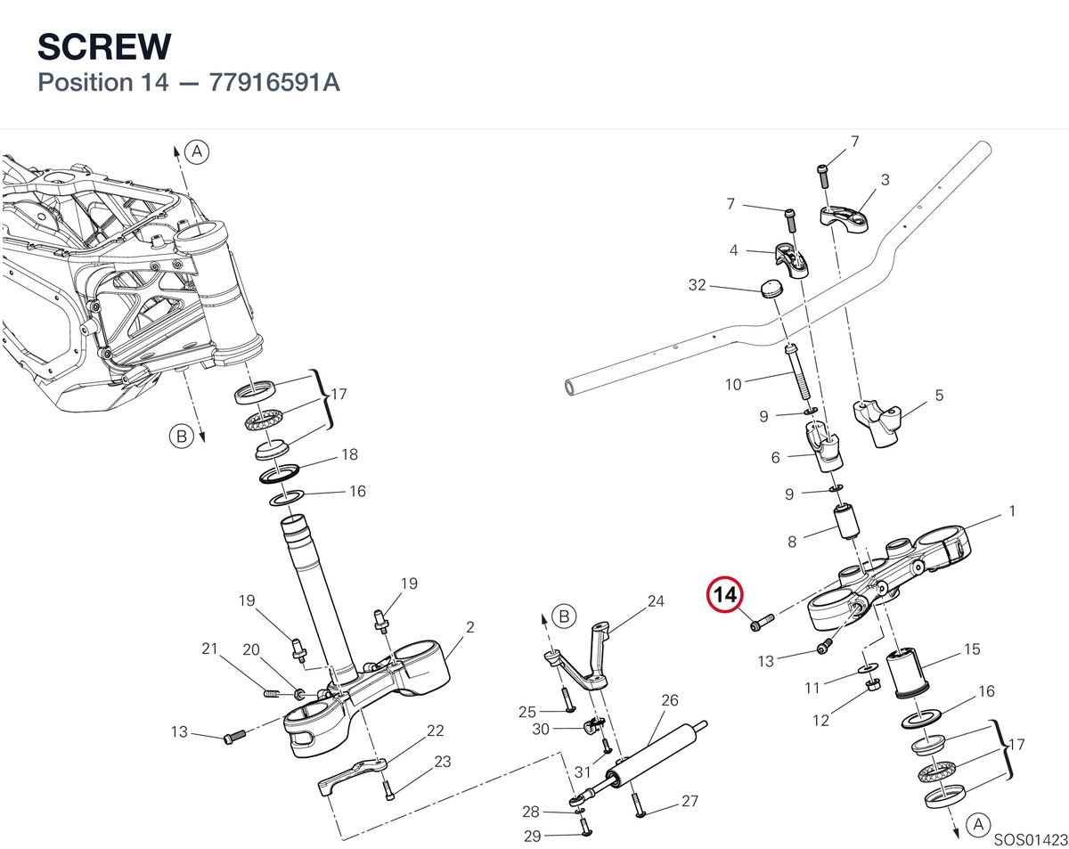 SCREW 77916591A diagram position