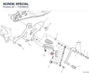 SCREW, SPECIAL 77916601A diagram position