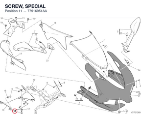 SCREW, SPECIAL 77916951AA diagram position