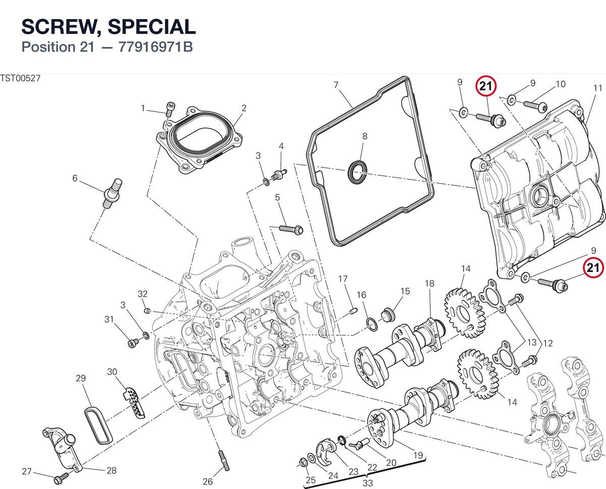 SCREW, SPECIAL 77916971B diagram position