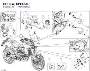 SCREW, SPECIAL 77917061AA diagram position