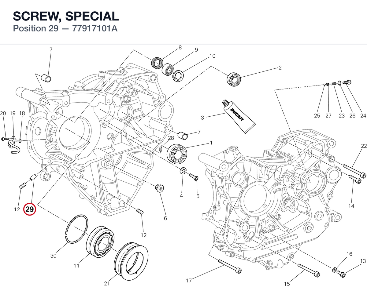 SCREW, SPECIAL 77917101A diagram position