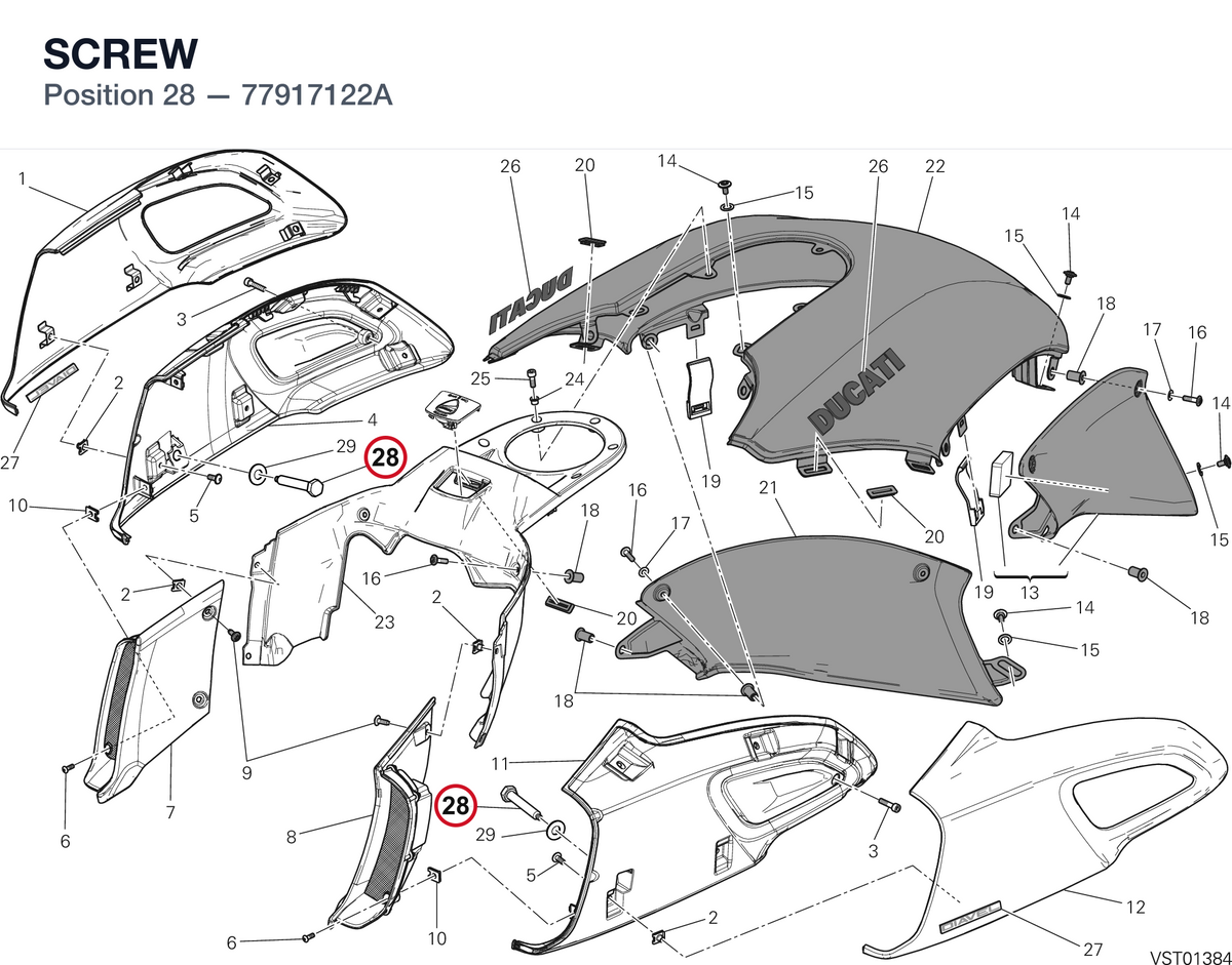 SCREW 77917122A diagram position
