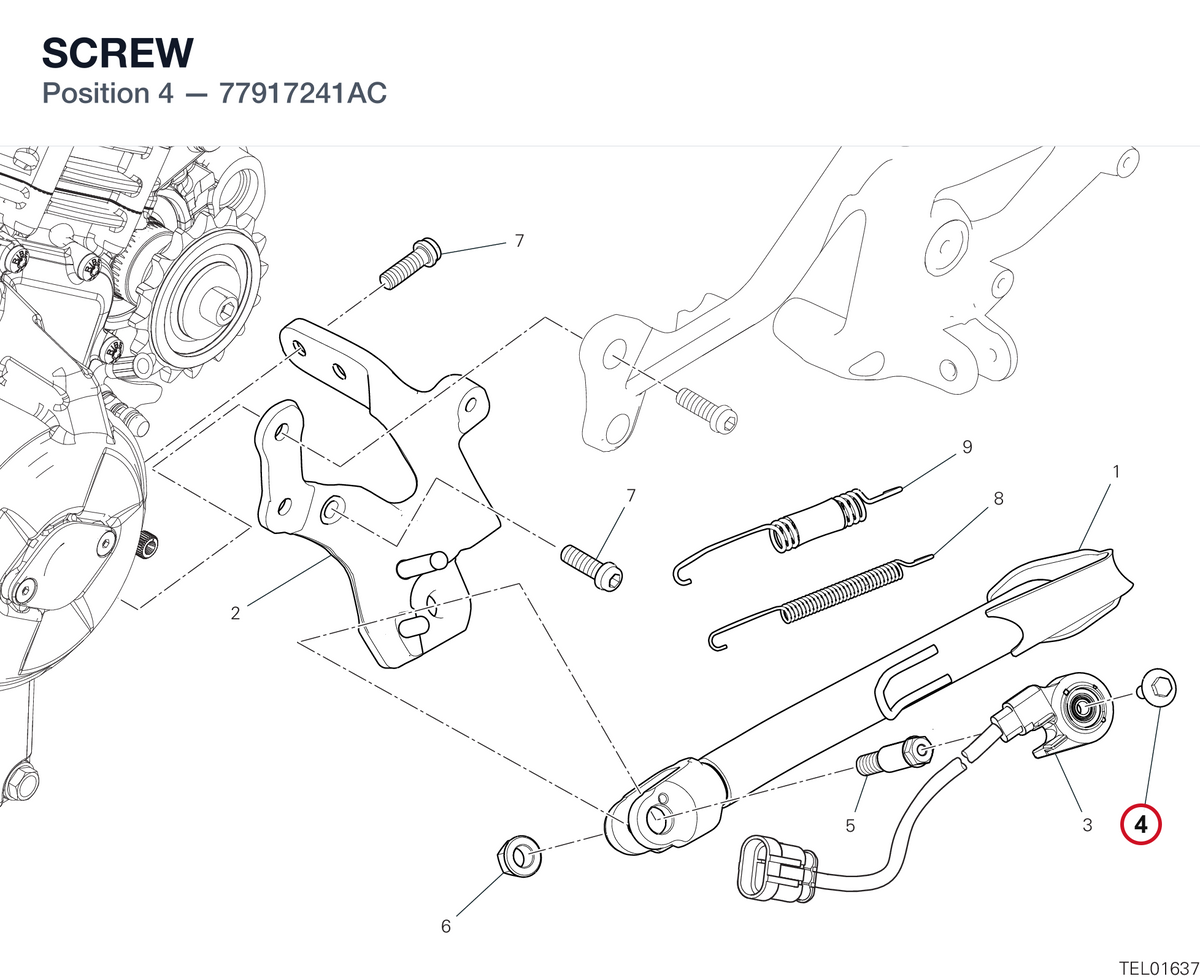 SCREW 77917241AC diagram position