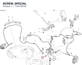 SCREW, SPECIAL 77917291AA diagram position