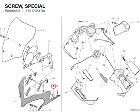 SCREW, SPECIAL 77917351BA diagram position