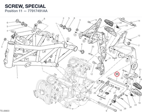 SCREW, SPECIAL 77917491AA diagram position