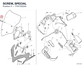 SCREW, SPECIAL 77917622AA diagram position