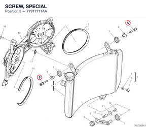 SCREW, SPECIAL 77917711AA diagram position