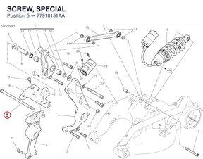 SCREW, SPECIAL 77918151AA diagram position