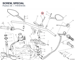 SCREW, SPECIAL 77918181AA diagram position