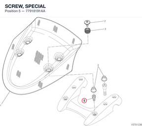 SCREW, SPECIAL 77918191AA diagram position