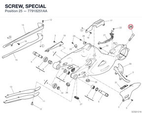 SCREW, SPECIAL 77918251AA diagram position