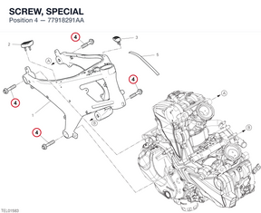 SCREW, SPECIAL 77918291AA diagram position