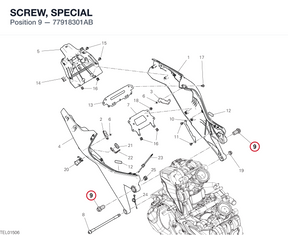 SCREW, SPECIAL 77918301AB diagram position