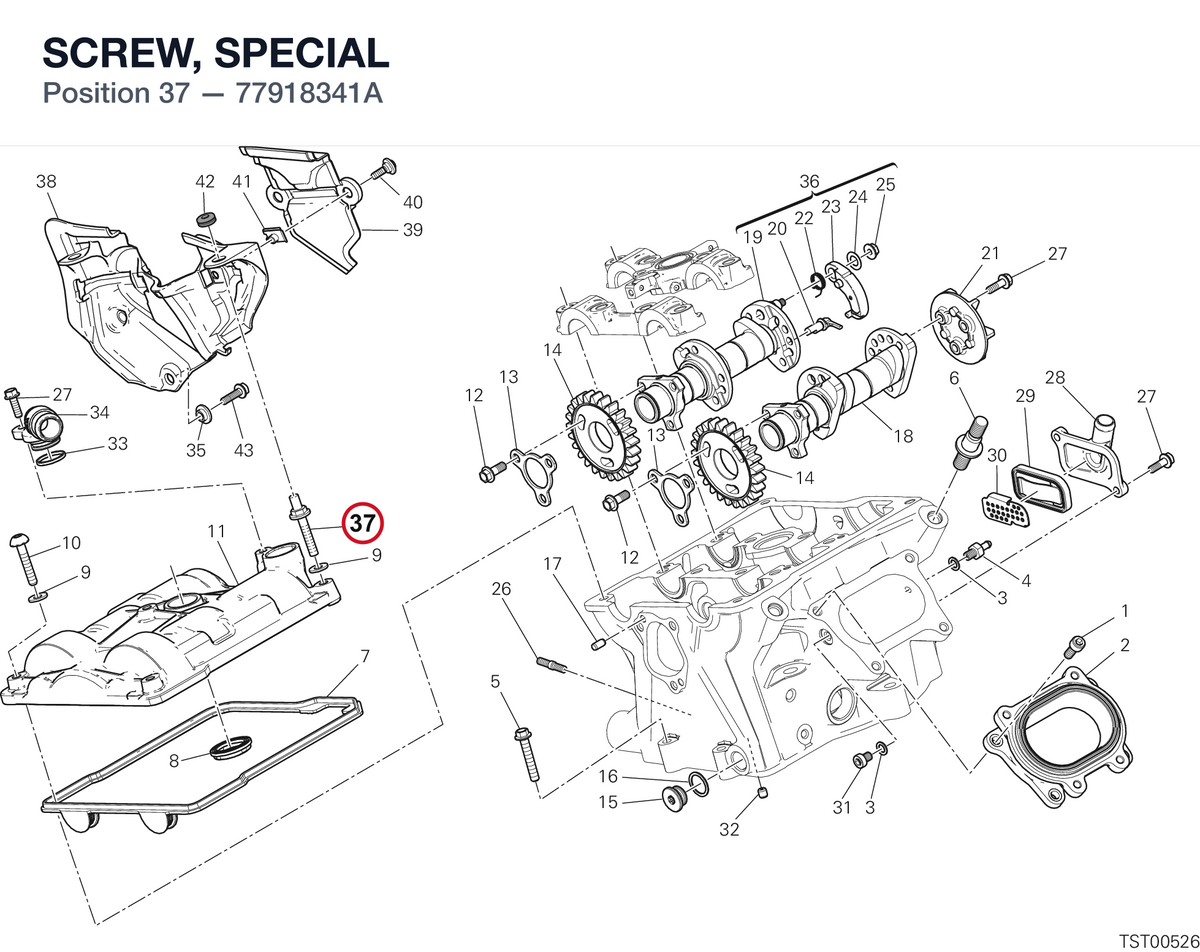 SCREW, SPECIAL 77918341A diagram position
