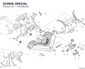 SCREW, SPECIAL 77918361AA diagram position