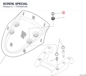 SCREW, SPECIAL 77918401AA diagram position