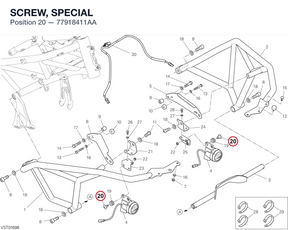 SCREW, SPECIAL 77918411AA diagram position