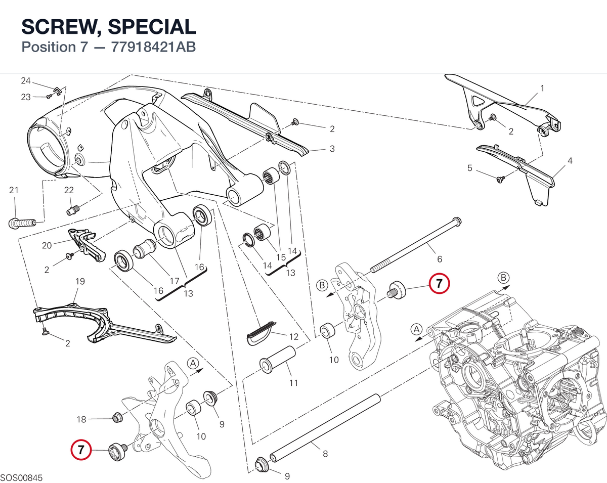 SCREW, SPECIAL 77918421AB diagram position