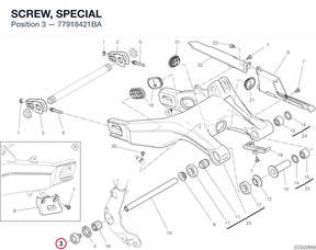 SCREW, SPECIAL 77918421BA diagram position