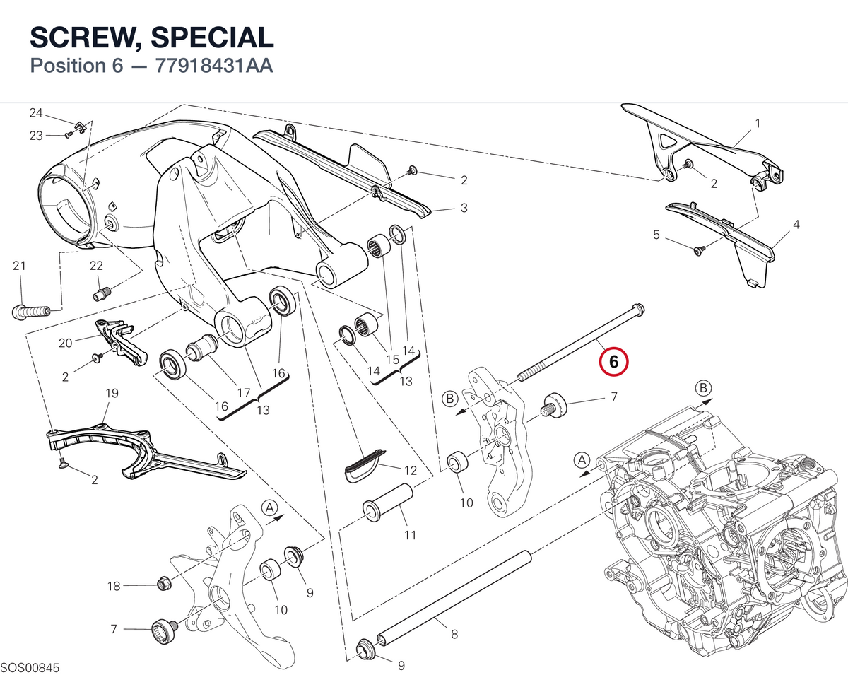 SCREW, SPECIAL 77918431AA diagram position