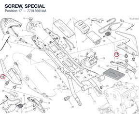 SCREW, SPECIAL 77918661AA diagram position