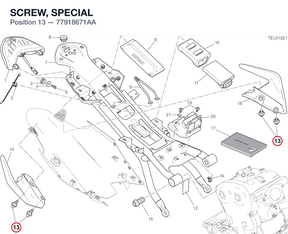 SCREW, SPECIAL 77918671AA diagram position