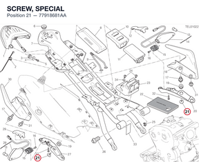 SCREW, SPECIAL 77918681AA diagram position